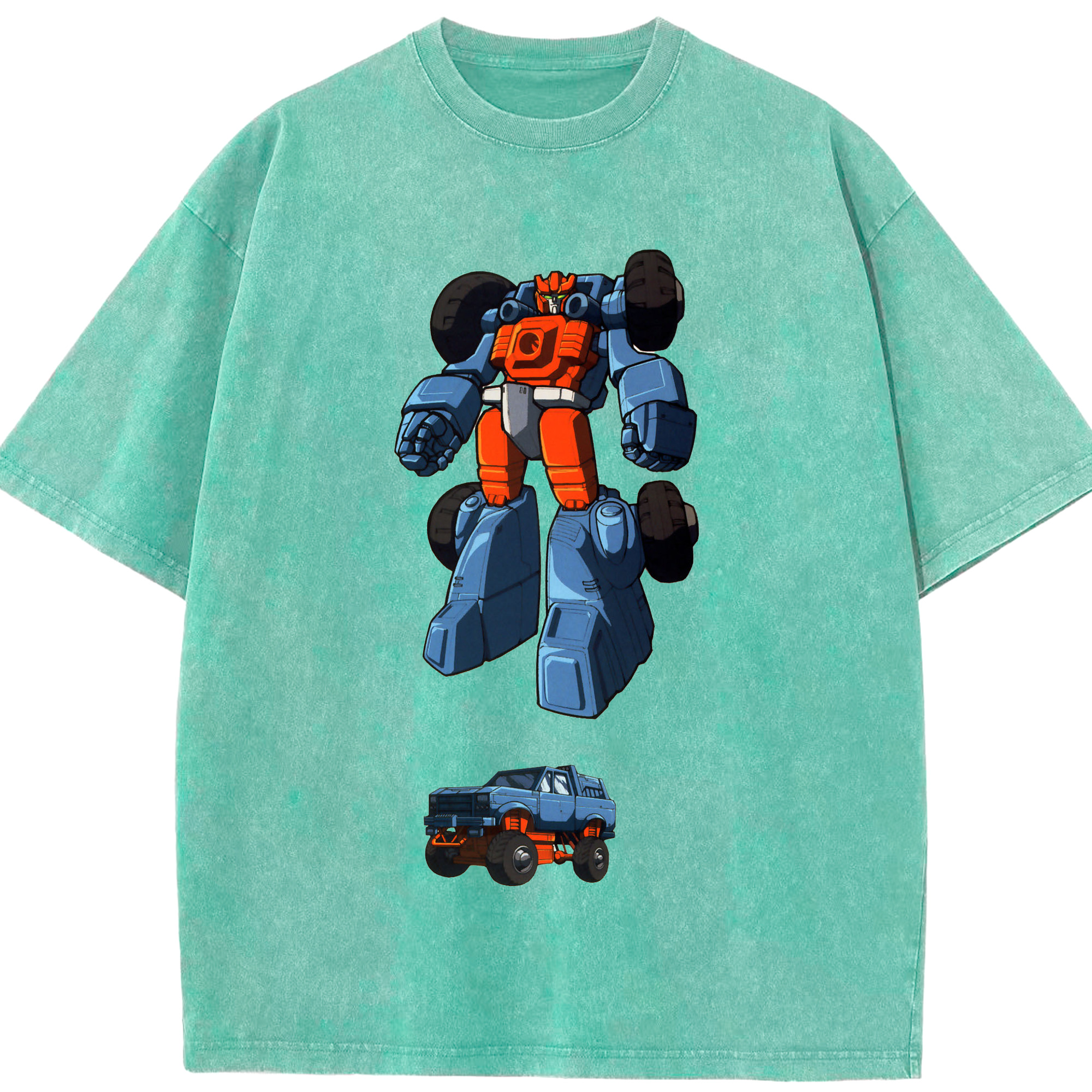 （画像用）  綿100% ヴィンテージ風 半袖Tシャツ（フロントプリント）